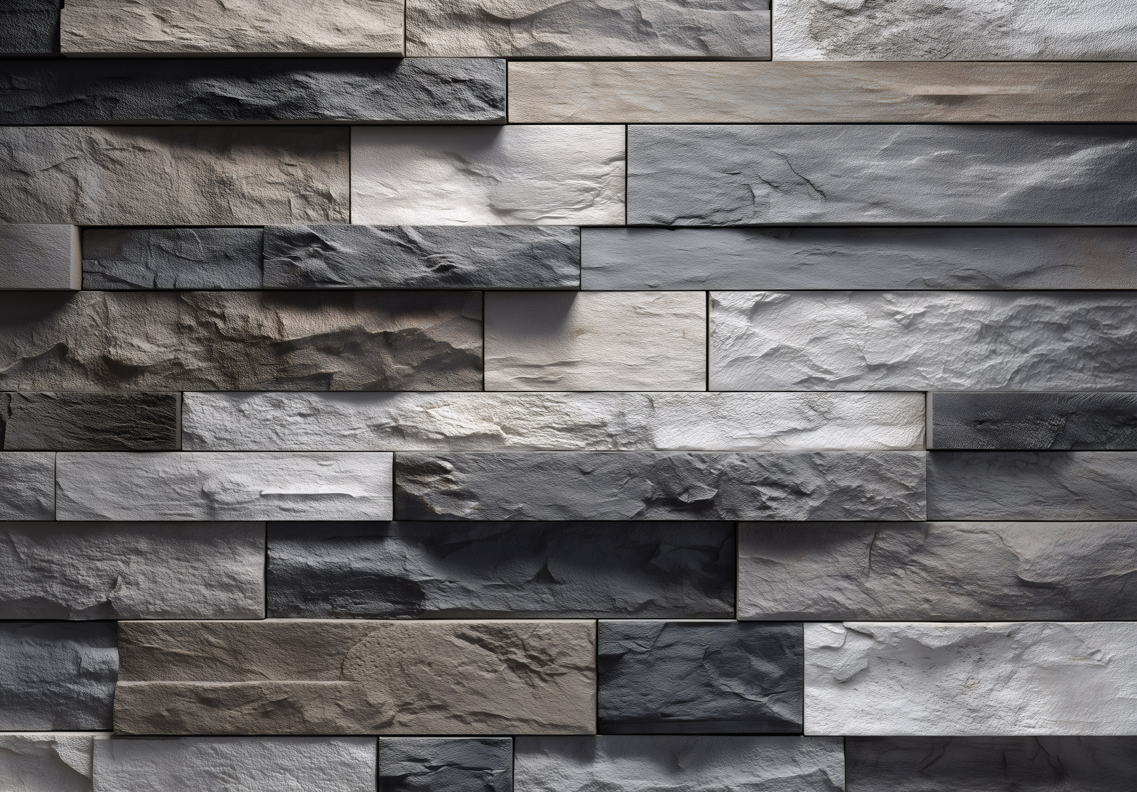 Фототапет Сива каменна зидария с 3D релеф